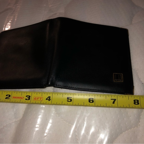 Dunhill Men's Bifold Long Bill Wallet Black Leather - Picture 8 of 12